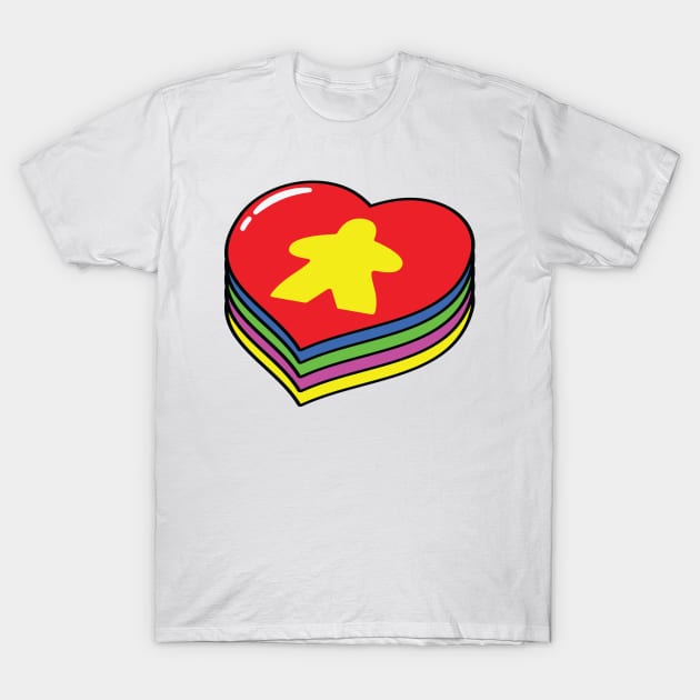 I heart meeples T-Shirt by RollForTheWin